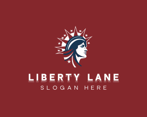 America Lady Liberty logo design