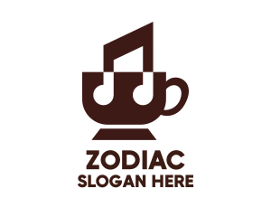 Music Tea Coffee Cafe Logo