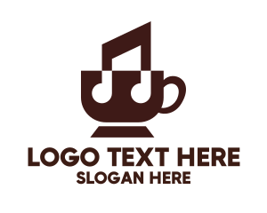 Tearoom - Music Tea Coffee Cafe logo design
