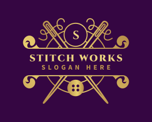 Sewing Seamstress Alterations logo design