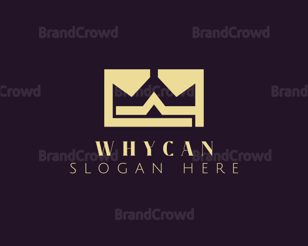 Gold Crown Monogram Logo