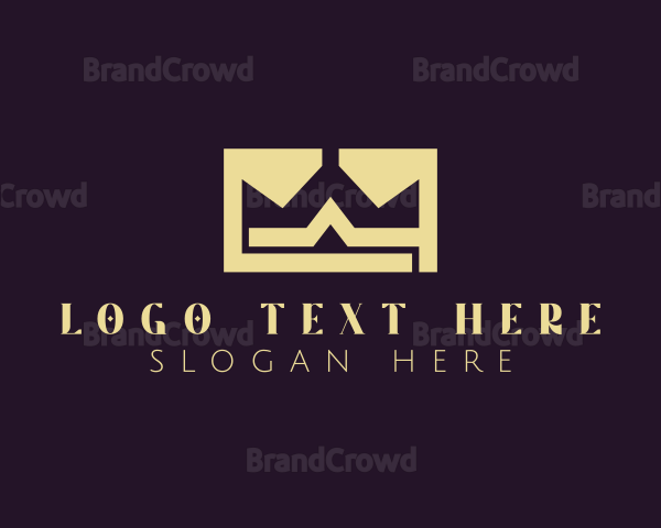Gold Crown Monogram Logo