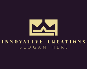 Creator - Gold Crown Monogram logo design