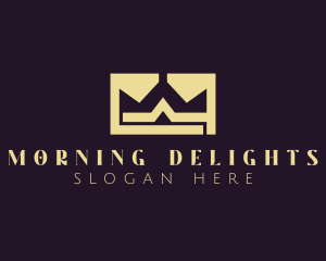 Money - Gold Crown Monogram logo design