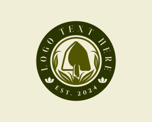 Leaves - Shovel Garden Plant logo design