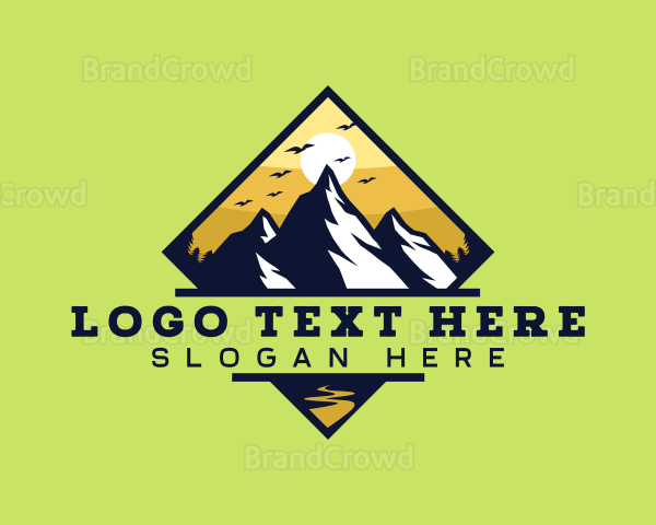 Mountain Peak Sunset Logo