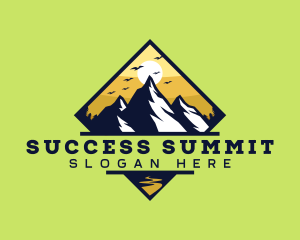 Mountain Peak Sunset logo design