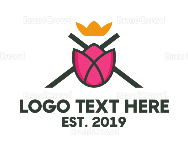 Tulip Flower Crown Logo