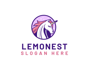 Unicorn Horse Head Logo