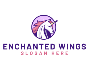 Unicorn Horse Head logo design