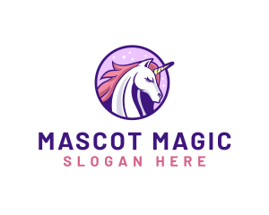 Unicorn Horse Head logo design