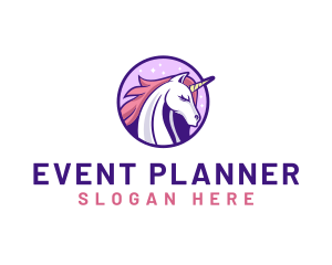 Pony - Unicorn Horse Head logo design