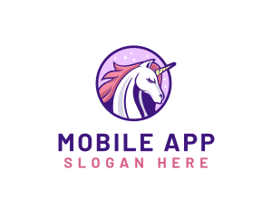 Cute - Unicorn Horse Head logo design