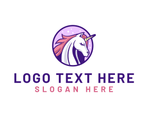 Unicorn Horse Head Logo