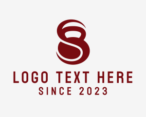 Powerlifter - Kettlebell Weights Letter S logo design