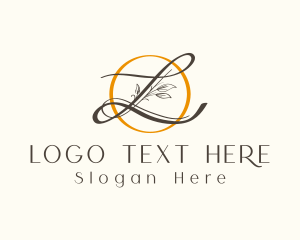Floral - Calligraphy Makeup Letter L logo design