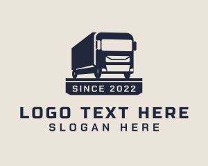 Semi Trailer - Truck Delivery Express logo design
