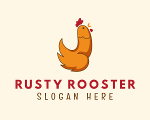 Rooster Chicken Penis logo design