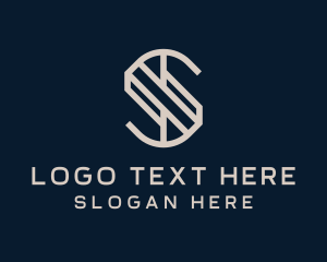 Financial - Interior Letter S logo design