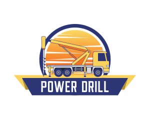 Drill - Demolition Excavator Drill logo design