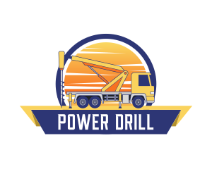 Demolition Excavator Drill logo design