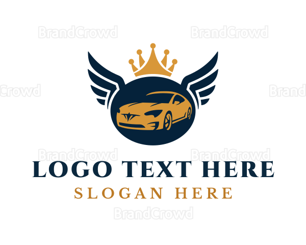 Luxurious Car Vehicle Wings Logo