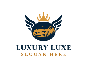 Luxurious Car Vehicle Wings logo design