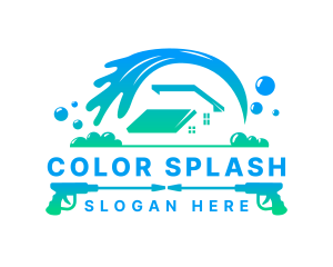 Disinfection Power Wash logo design