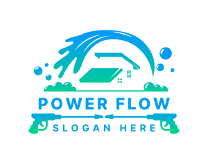 Disinfection Power Wash logo design