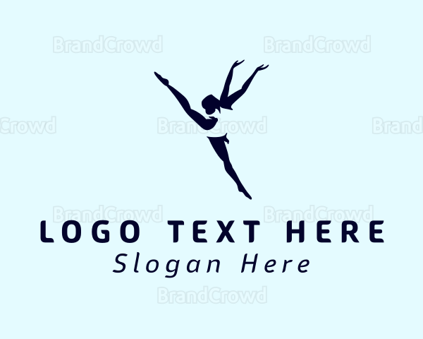 Flexible Female Gymnast Logo