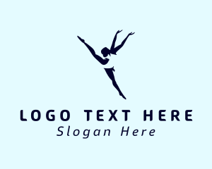 Split - Flexible Female Gymnast logo design