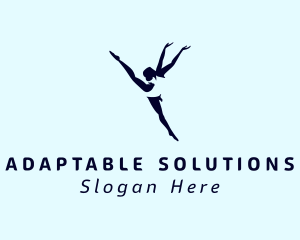 Flexible - Flexible Female Gymnast logo design