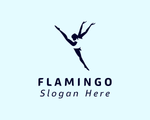 Dance Studio - Flexible Female Gymnast logo design