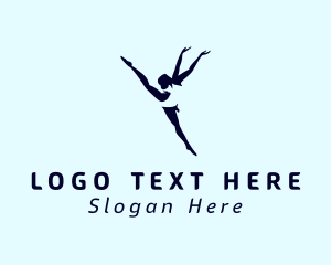 Flexible Female Gymnast  Logo