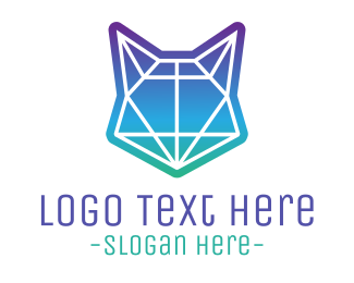 Abstract Neon Fox Logo Brandcrowd Logo Maker