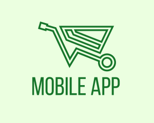 Green - Green Eco Wheelbarrow logo design