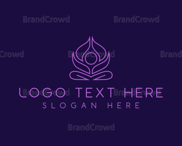 Yoga Lotus Wellness Logo