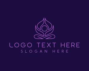 Relax - Yoga Lotus Wellness logo design
