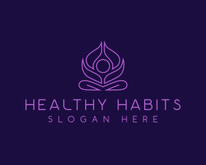 Yoga Lotus Wellness logo design