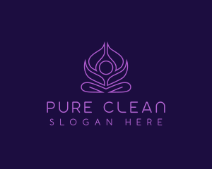 Cleanser - Yoga Lotus Wellness logo design