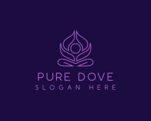 Yoga Lotus Wellness logo design