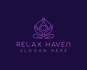 Yoga Lotus Wellness logo design
