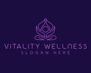 Yoga Lotus Wellness logo design