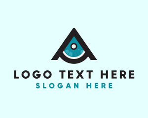 Optician - Camera Lens Letter A logo design