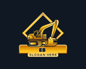 Machinery - Excavator Quarry Contractor logo design