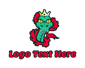 Queen - Green Snake Queen logo design