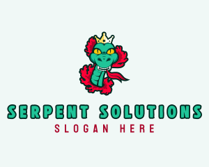Royal Snake Serpent logo design
