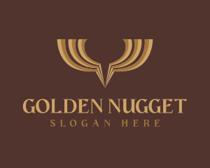 Premium Golden Wings logo design