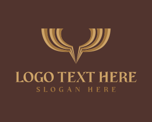 Hospitality - Premium Golden Wings logo design