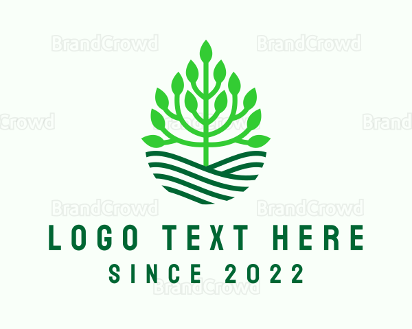 Tree Field Gardening Logo